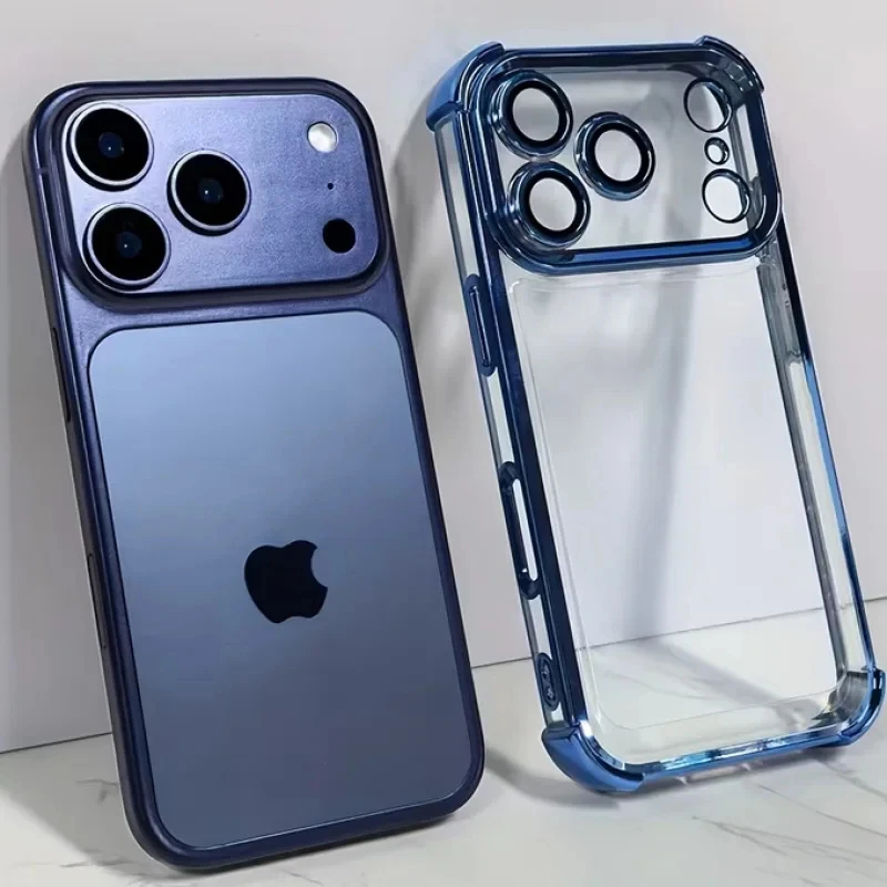 Luxury Plating Case - 高級メッキ加工耐衝撃クリアスマホケース iPhone 17 16 15 14