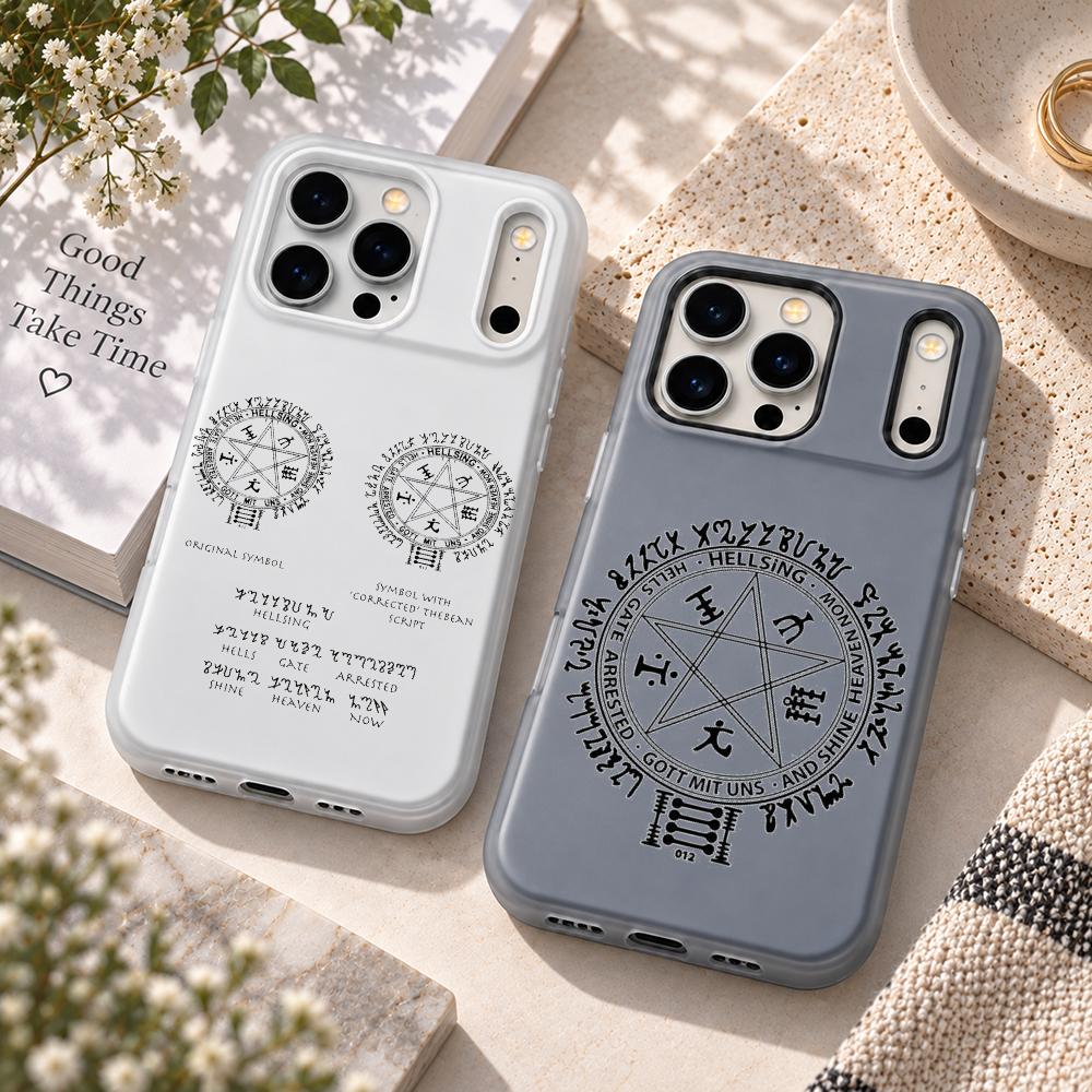 Phone Cases H&M - H-Hellsing アニメデザインのiPhone用ケース。iPhone 18、17、16、15、14、13 Pro Maxに対応。2-in-1のジェリーケース、ソフトマットカバー。