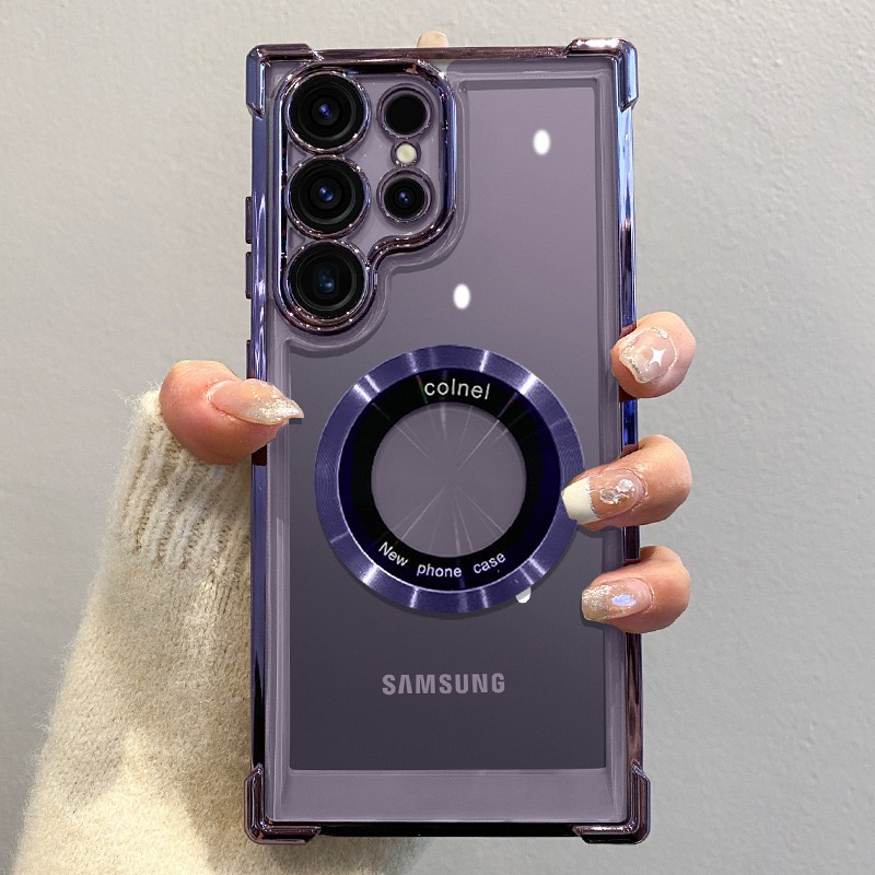 Luxury Plating Case - 高級感のあるMagsafe対応メッキクリアケース Samsung Galaxy S26 S25 S24