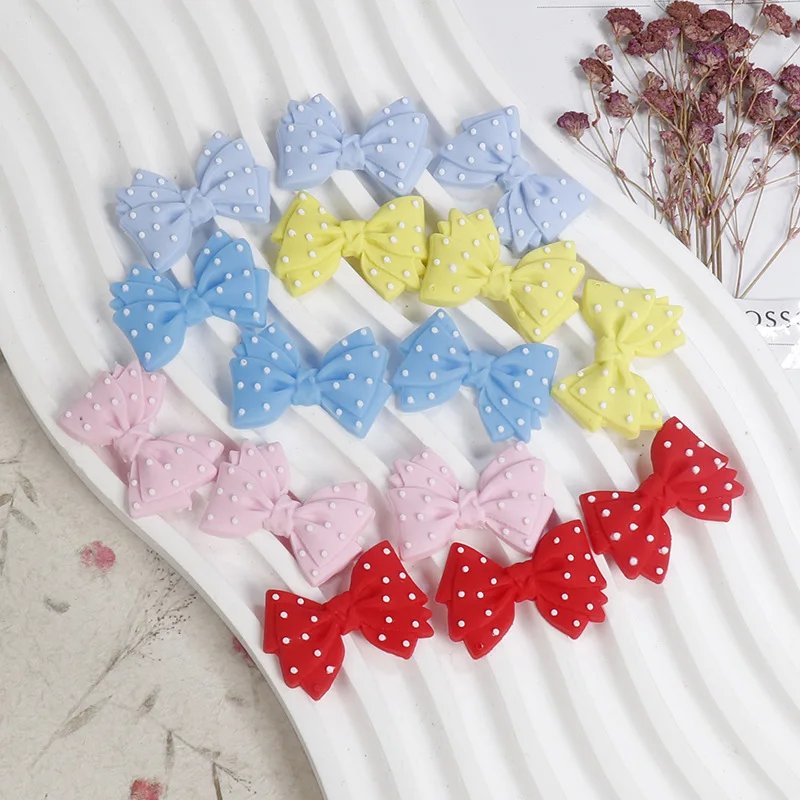 Phone Cases Websites - 20 個ソフト PVC 接着剤水玉蝶ネクタイ Diy 電話ケースパッチ弓ヘアクリップヘッドストリングアクセサリー材料