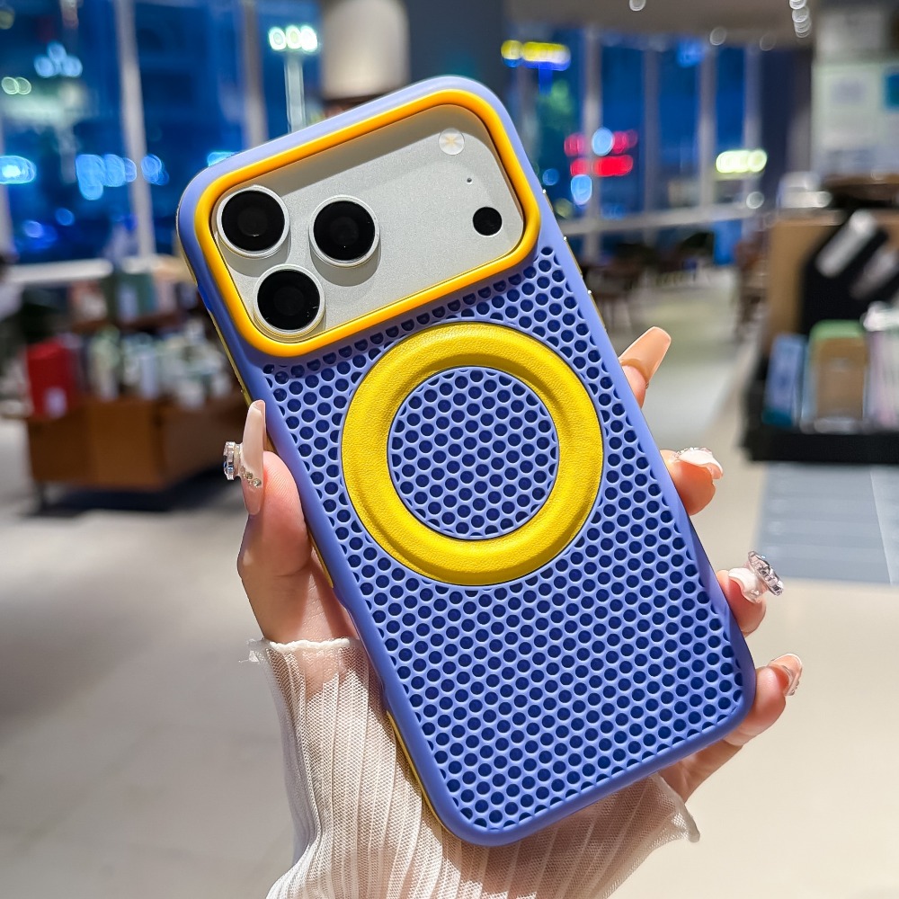 Phone Cases Iphone 15 - ファッションドーパミン 3D ハニカム冷却 マグネット式スマホケース iPhone 18
