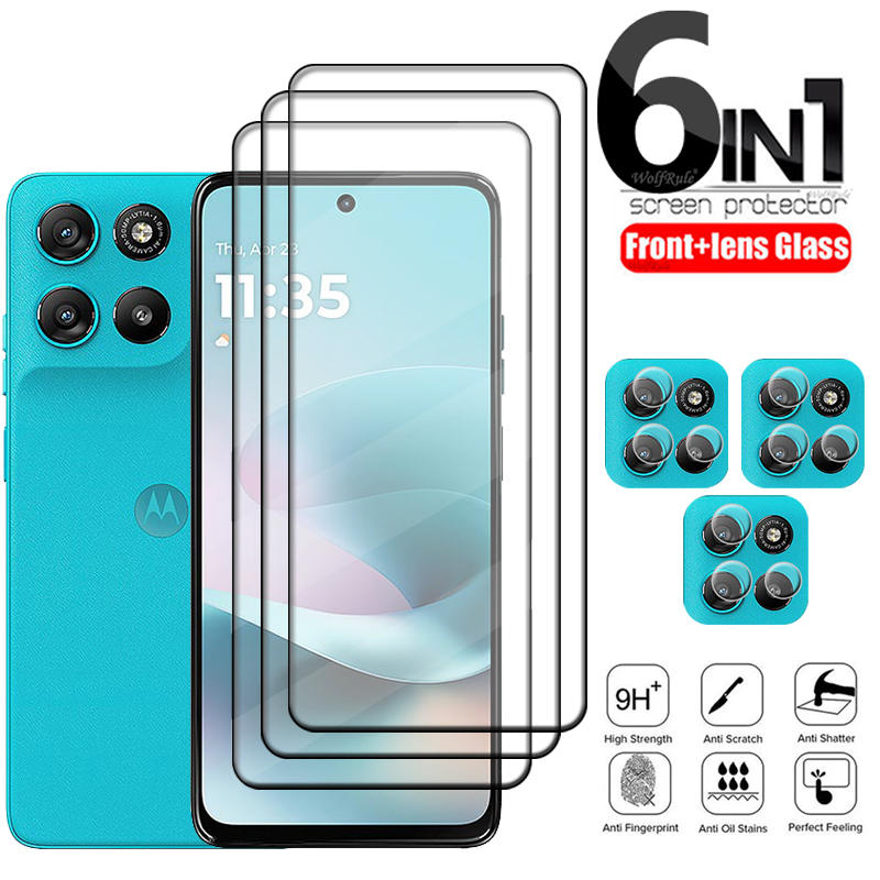 Phone Cases Moto G - Moto G67用6in1ガラス、Motorola Moto G67 Power用強化ガラスフルカバー接着剤付きスクリーンプロテクター、Moto G67