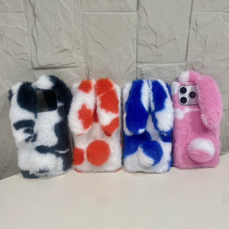 Phone Cases Iphone 15 - 可愛いウサギデザインのふわふわスマホケース iPhone 17 16 15 14