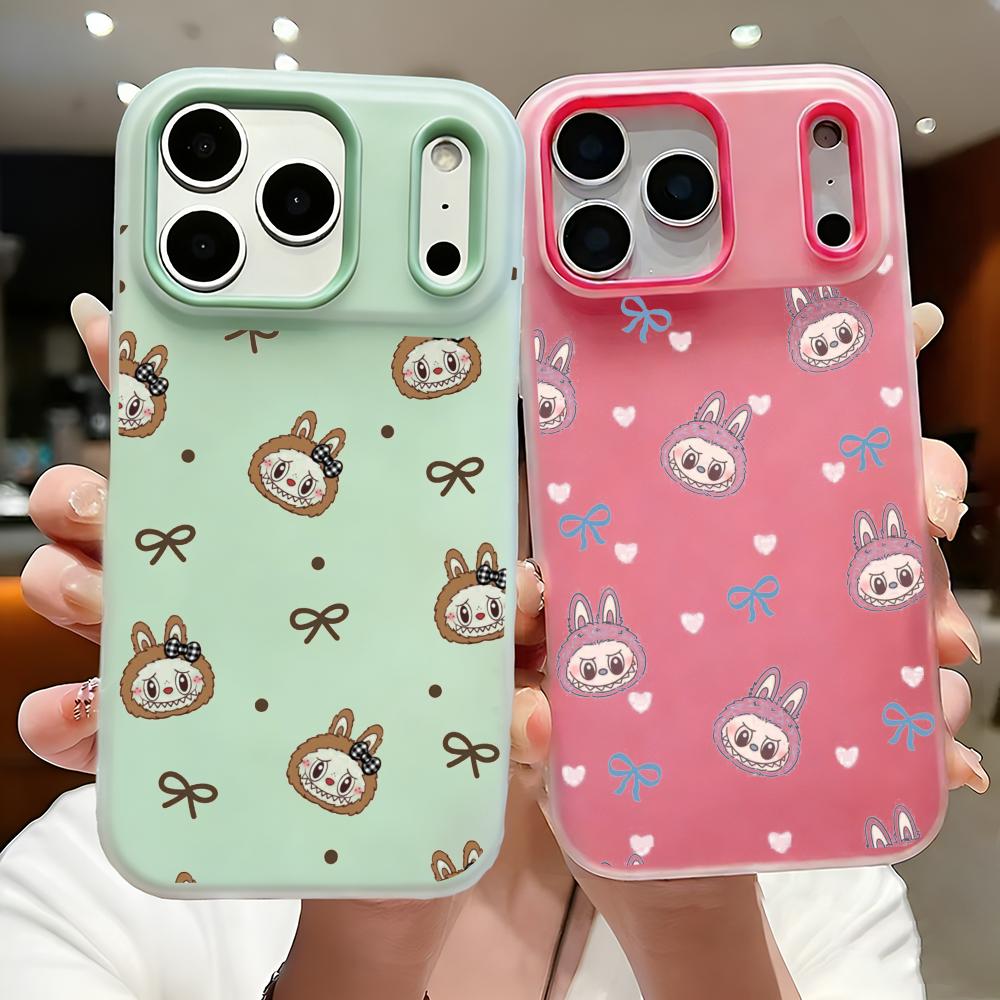 キュートでクールな漫画風ラブブスマホケース、2-in-1着脱 - Phone Cases With Card Holder のレビューと価格