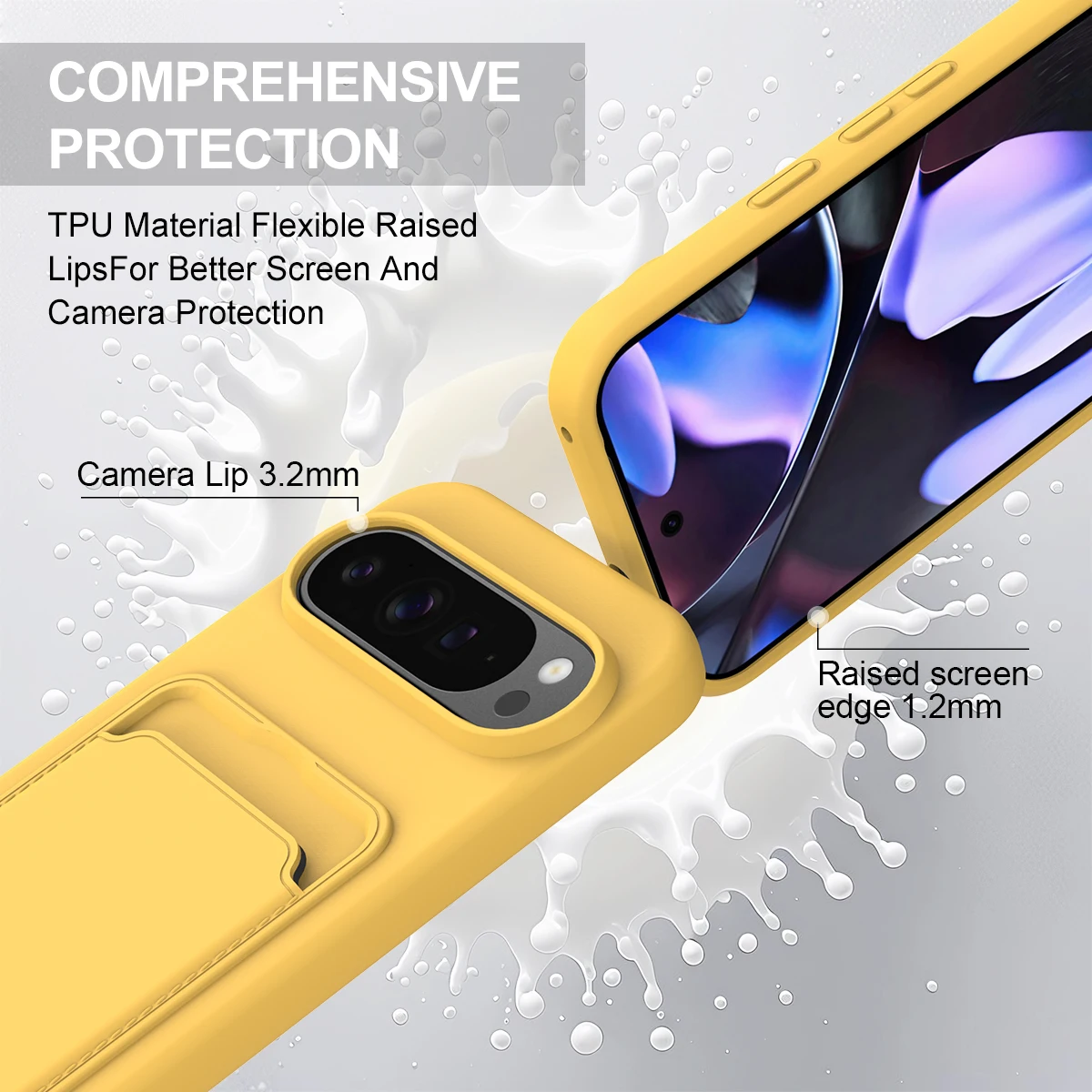 プレミアムランヤードロープ ソフトリキッドシリコン製スマホケ - Phone Cases With Card Holder のレビューと価格