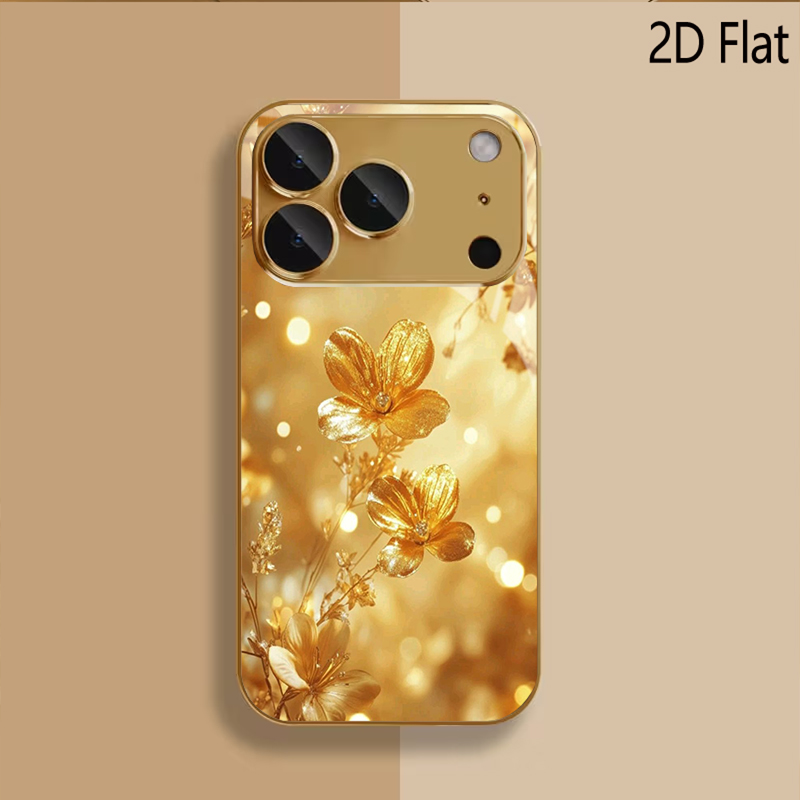 金色の花柄強化ガラスデザインのiPhone16 17 Pro - Phone Cases H&M のレビューと価格