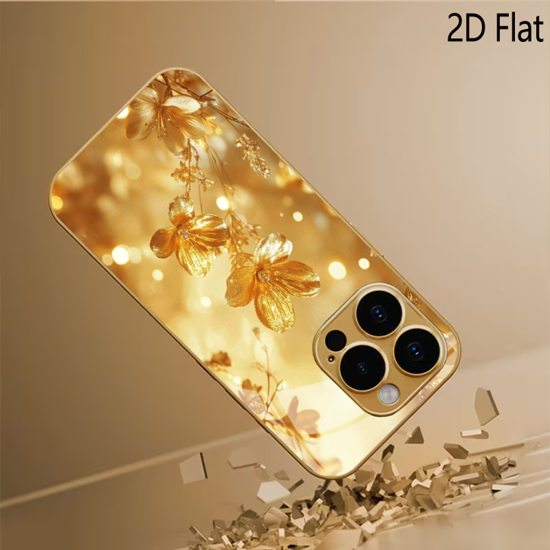 金色の花柄強化ガラスデザインのiPhone16 17 Pro - Phone Cases H&M のレビューと価格