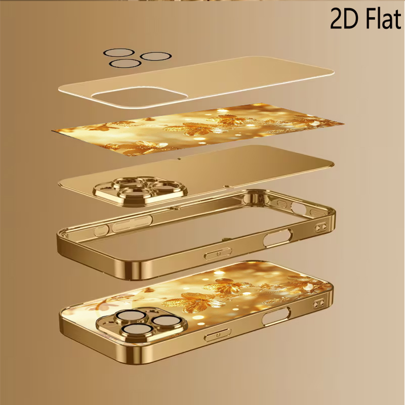 金色の花柄強化ガラスデザインのiPhone16 17 Pro - Phone Cases H&M のレビューと価格