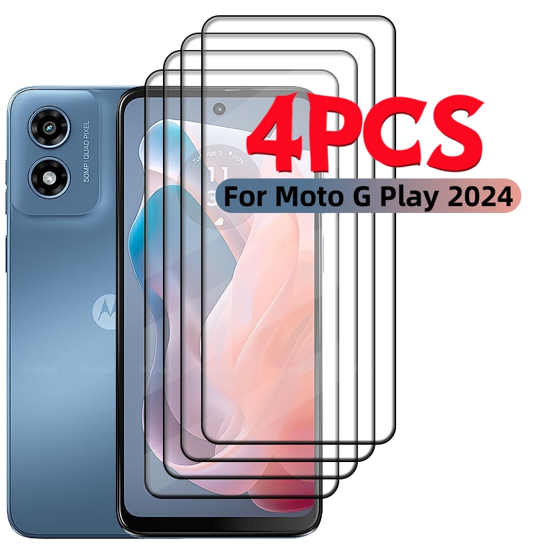 4 個フルカバーガラスモトローラモト G プレイ 2024  - Phone Cases Moto G のレビューと価格