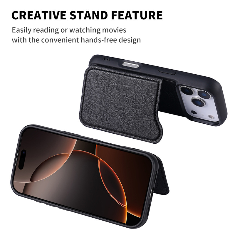 MagSafe対応 マグネット式フリップレザーウォレットカー - Flip Leather Case のレビューと価格
