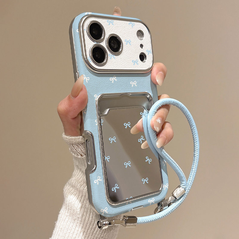 可愛いリボン付きミラーカードホルダー付きiPhone17/1 - Phone Cases With Card Holder のレビューと価格