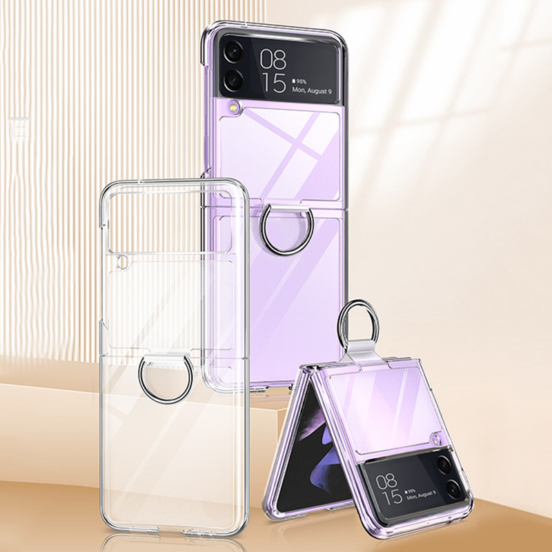 サムスンギャラクシーZフリップフォールド5/4/3用耐衝撃透 - Flip Leather Case のレビューと価格