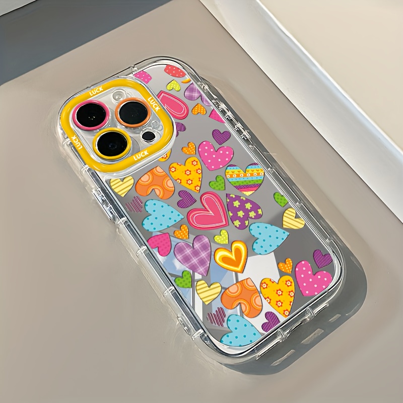 鮮やかなハート型メイクアップミラーデザインのiPhoneケー - Phone Cases Trending のレビューと価格