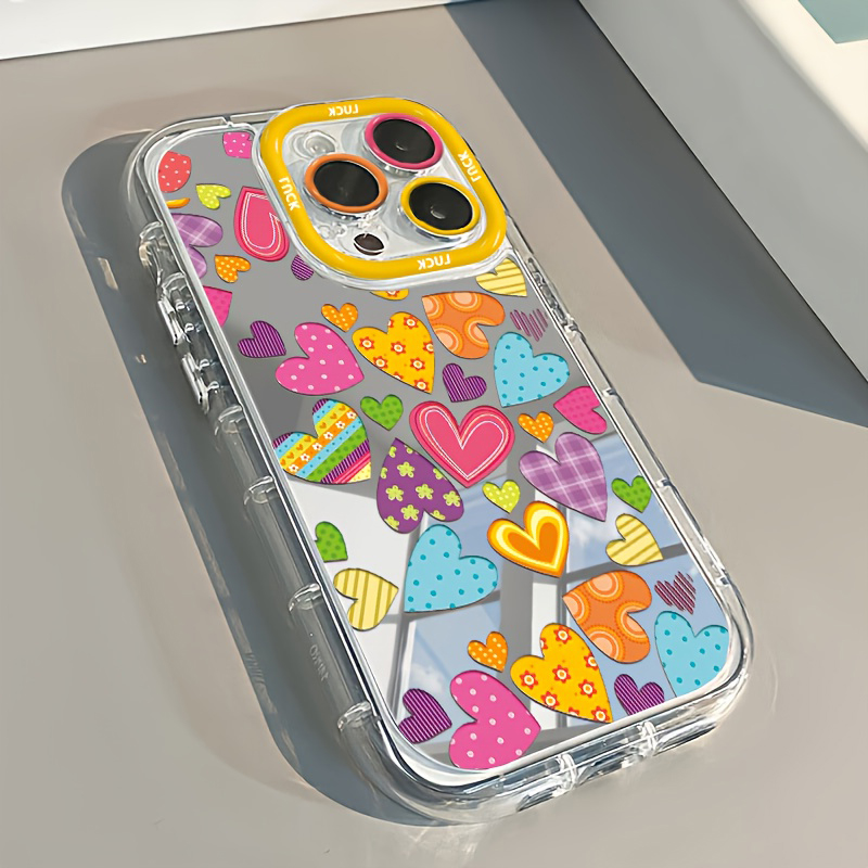鮮やかなハート型メイクアップミラーデザインのiPhoneケー - Phone Cases Trending のレビューと価格