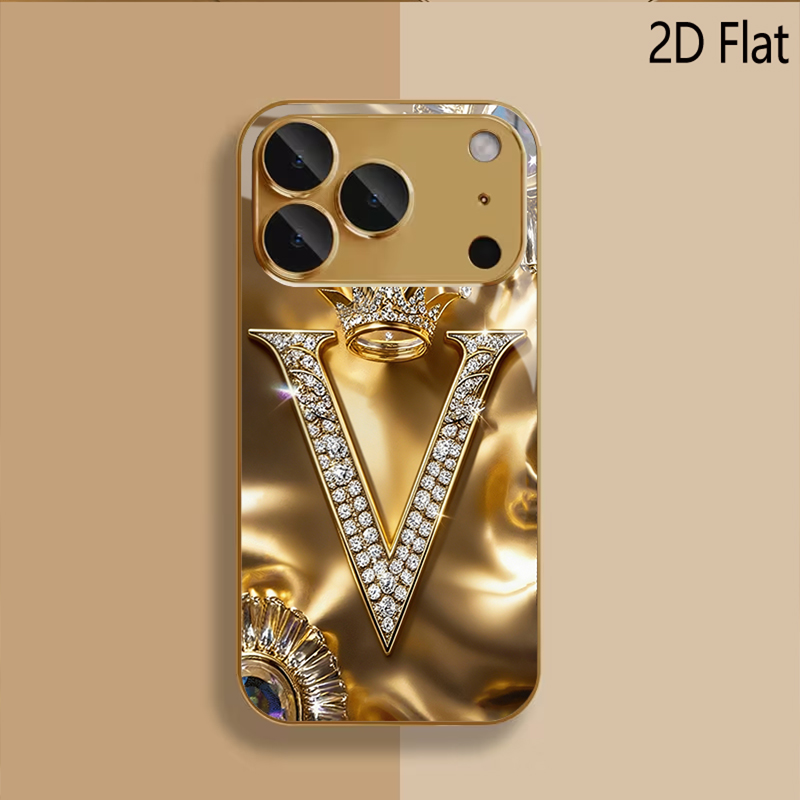 letterVプリント柄の強化ガラスデザインのiPhone1 - Phone Cases H&M のレビューと価格