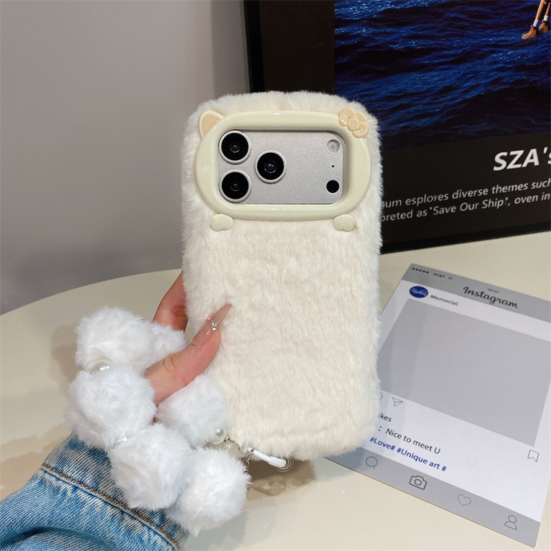 高級感のある無地のファー素材のプラッシュフォンケース iPh - Phone Cases Iphone 15 のレビューと価格