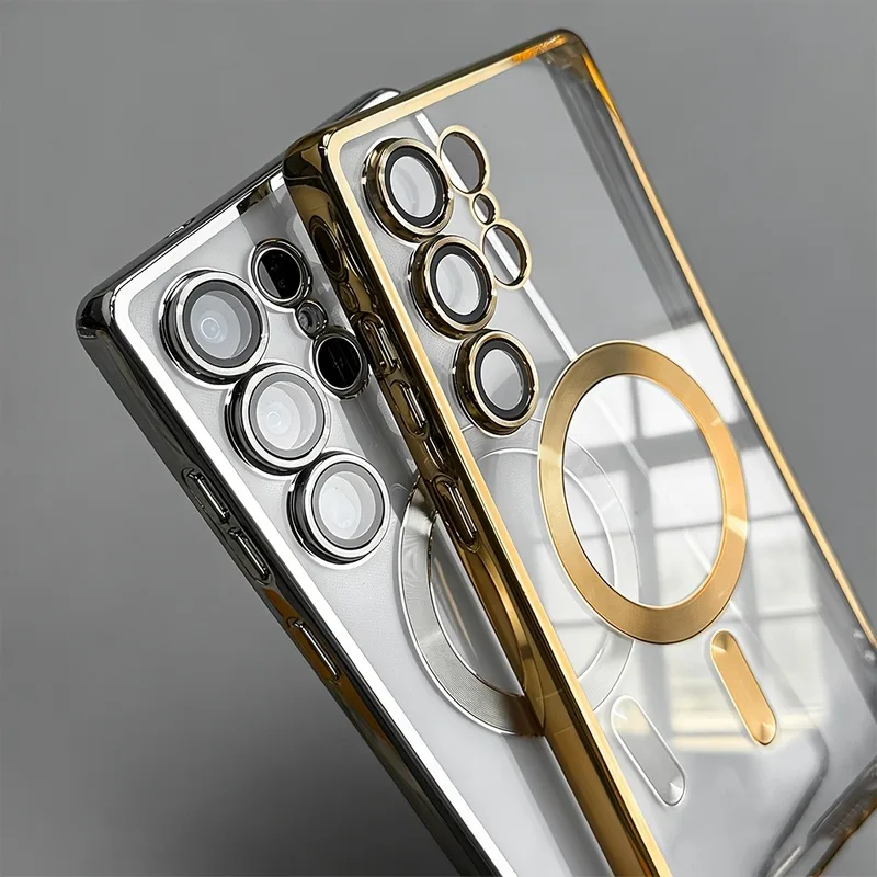 高級感のあるMagsafe対応磁気ワイヤレス充電ケース Sa - Luxury Plating Case のレビューと価格