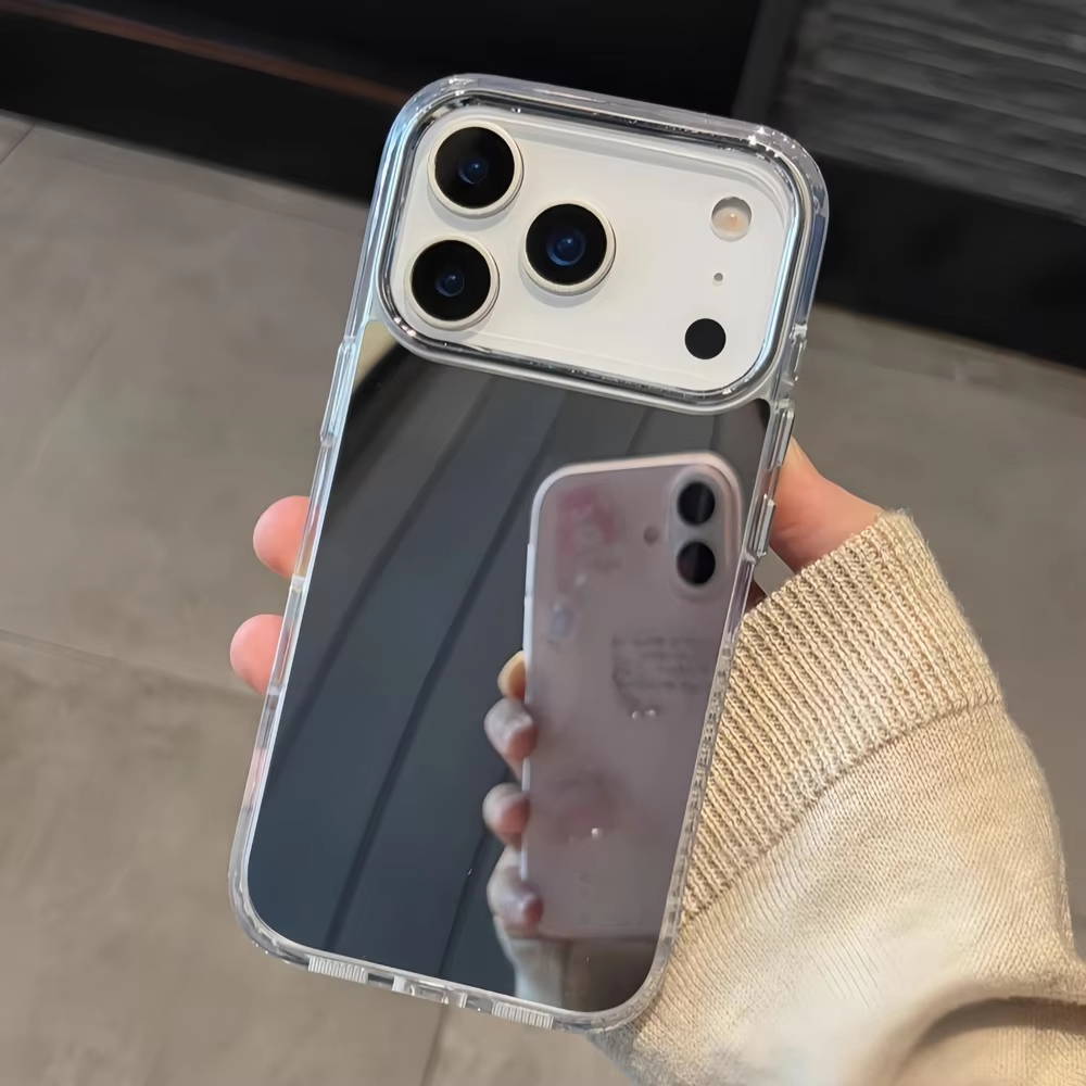 高級アクリル製メイクアップミラー付きスマホケース iPhon - Luxury Plating Case のレビューと価格