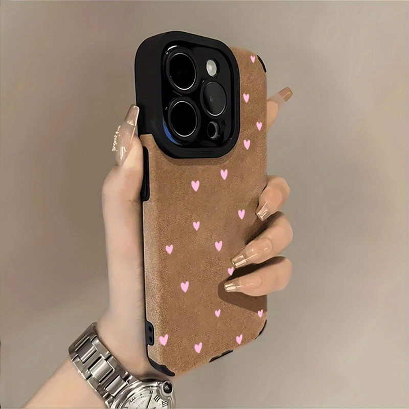 ファッションピンクハート柄スマホケース iPhone 15  - Phone Cases Trending のレビューと価格