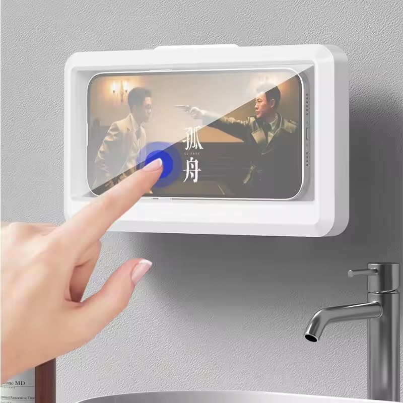浴室防水電話ホルダー 家庭用壁掛け電話ケーススタンドボックス - Phone Cases Beach のレビューと価格