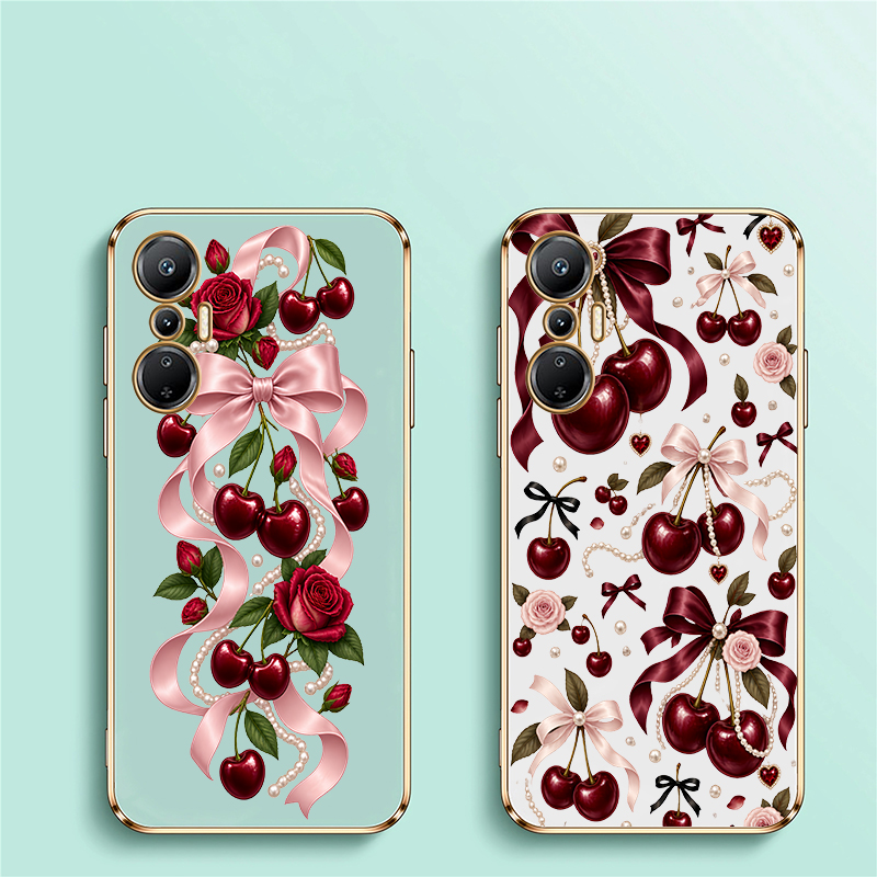 高級ワインレッドチェリーパターンのテクノカモン20プロ、19 - Luxury Plating Case のレビューと価格