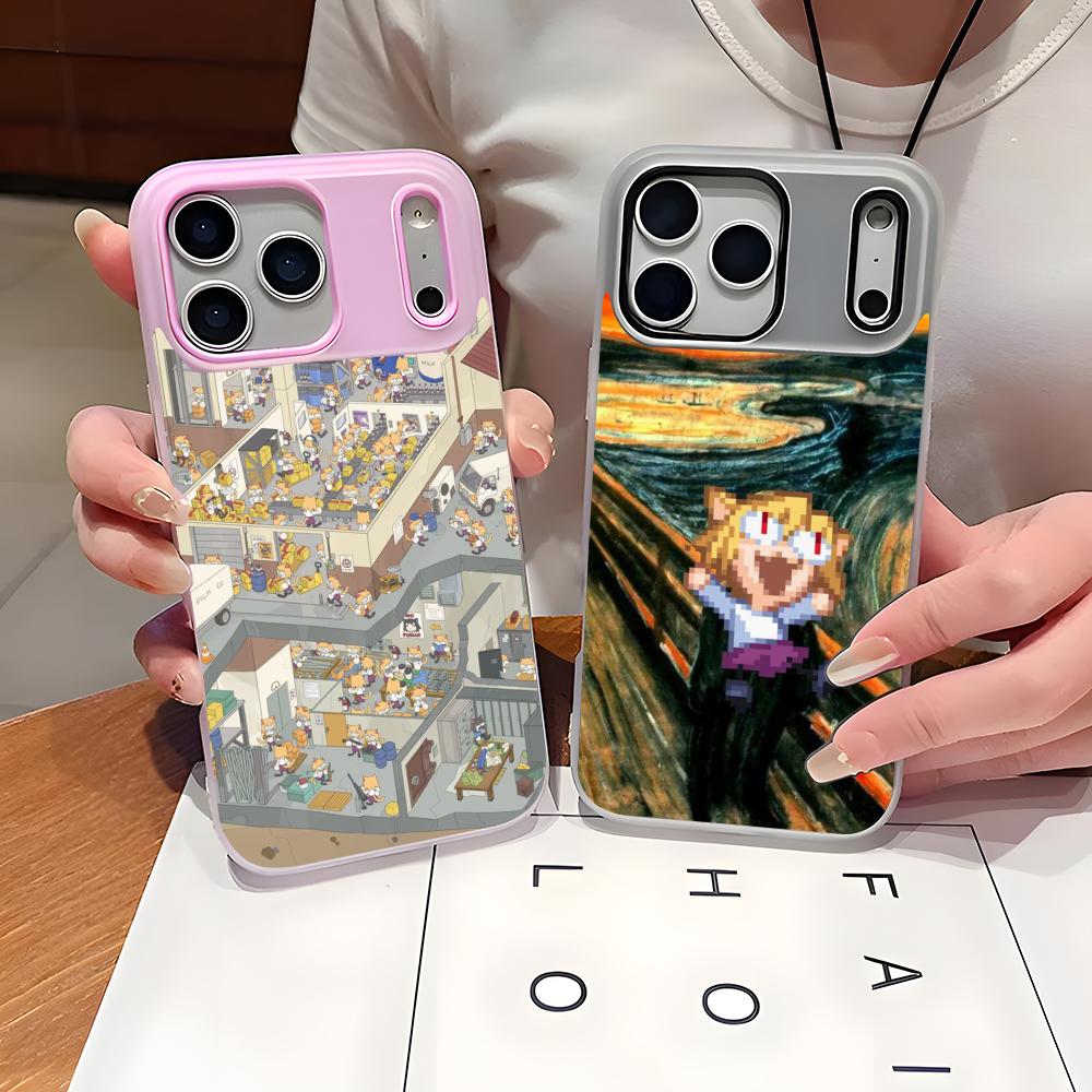 ネコアーク面白いミーム可愛いスマホケース2-in-1着脱式ク - Phone Cases With Card Holder のレビューと価格