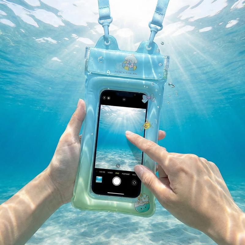 フローティングエアクッション電話バッグ漫画防水ケースポーチカ - Phone Cases Beach のレビューと価格