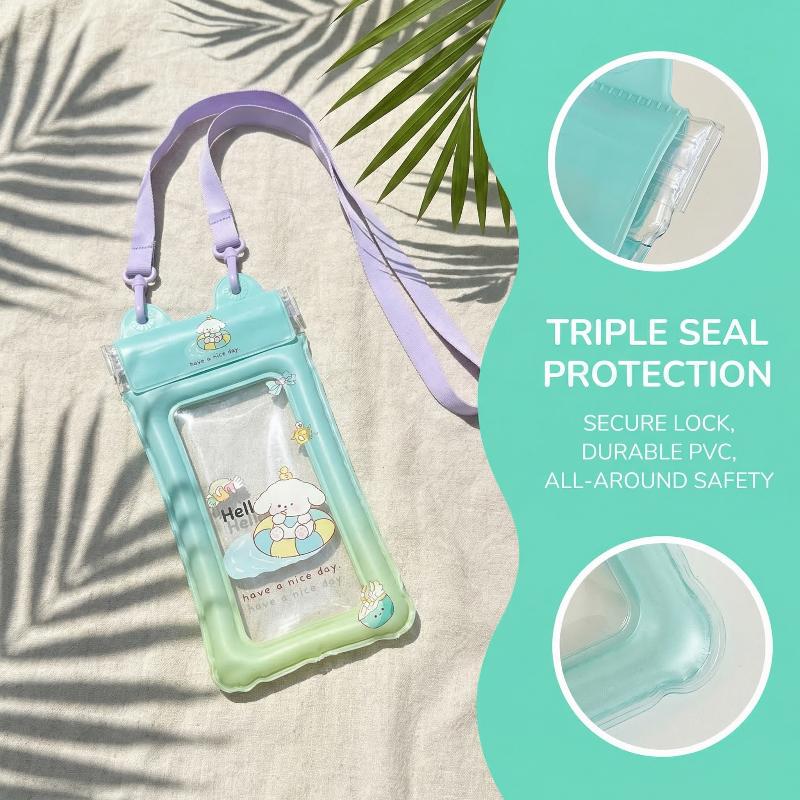 フローティングエアクッション電話バッグ漫画防水ケースポーチカ - Phone Cases Beach のレビューと価格