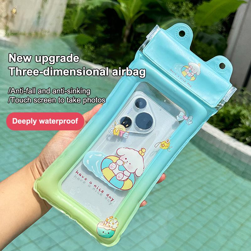 フローティングエアクッション電話バッグ漫画防水ケースポーチカ - Phone Cases Beach のレビューと価格