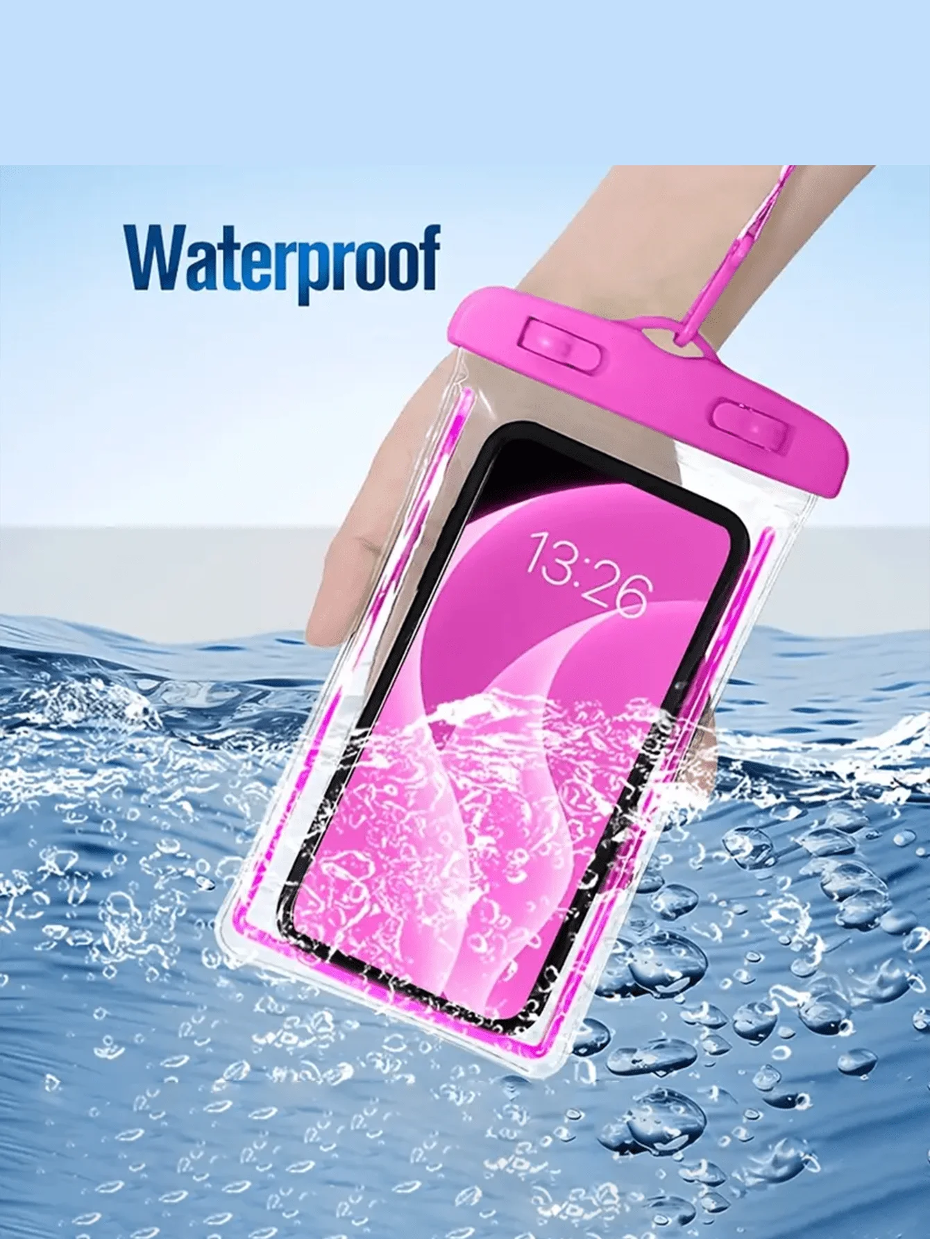 2個セット 発光防水スマホケース タッチスクリーン対応 透明 - Phone Cases Beach のレビューと価格