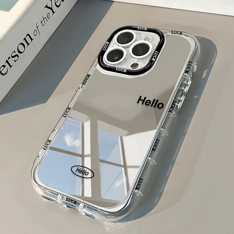 シンプルで人々を幸せにするレターミラーフォンケース iPho - Phone Cases Websites のレビューと価格