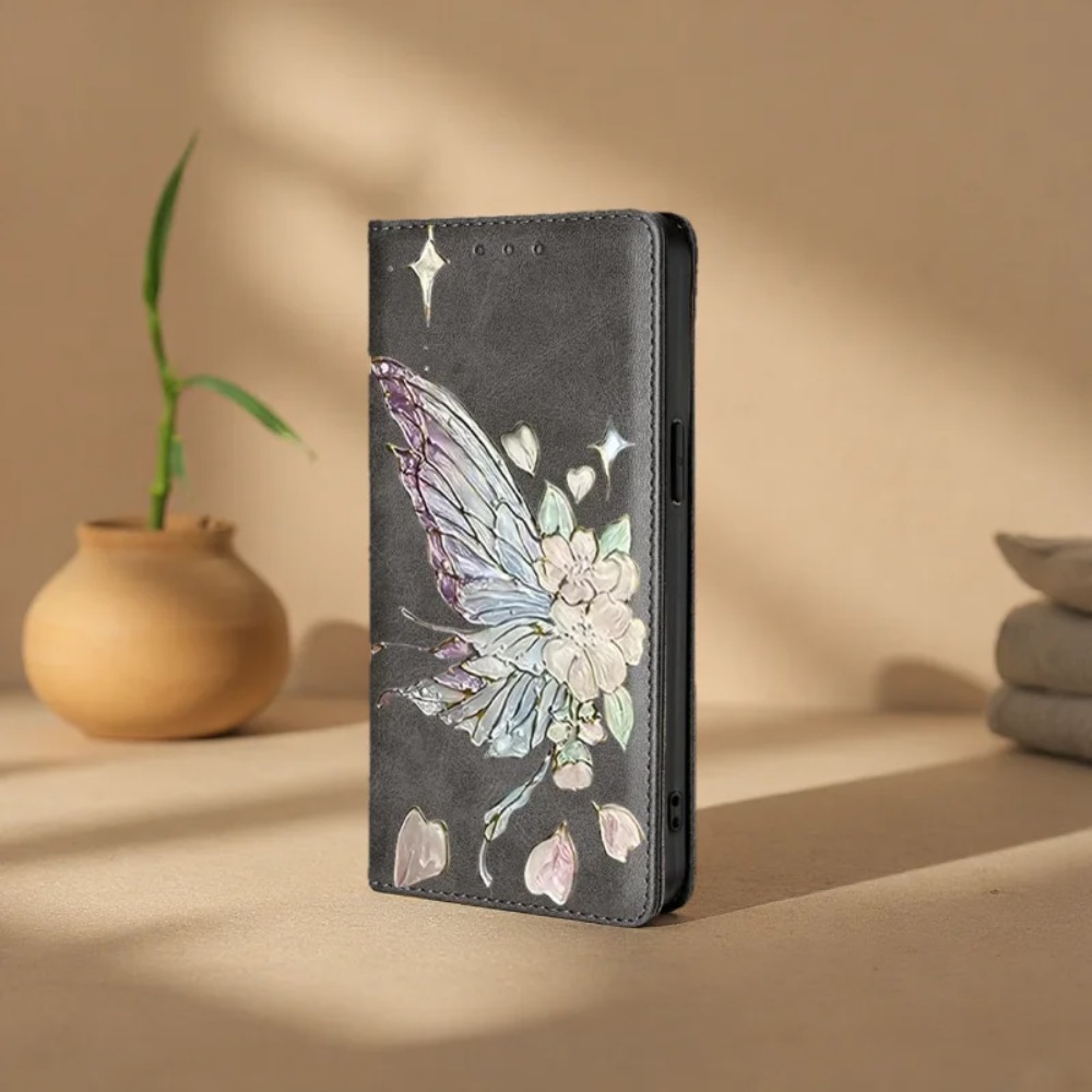 人気の耐衝撃性バタフライ柄フリップカバー Xiaomi Re - Flip Leather Case のレビューと価格
