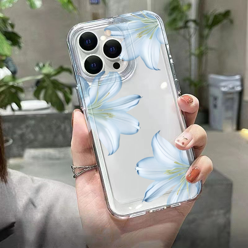 ファッショナブルで精巧な白いユリの花柄スマホケース iPho - Phone Cases Trending のレビューと価格