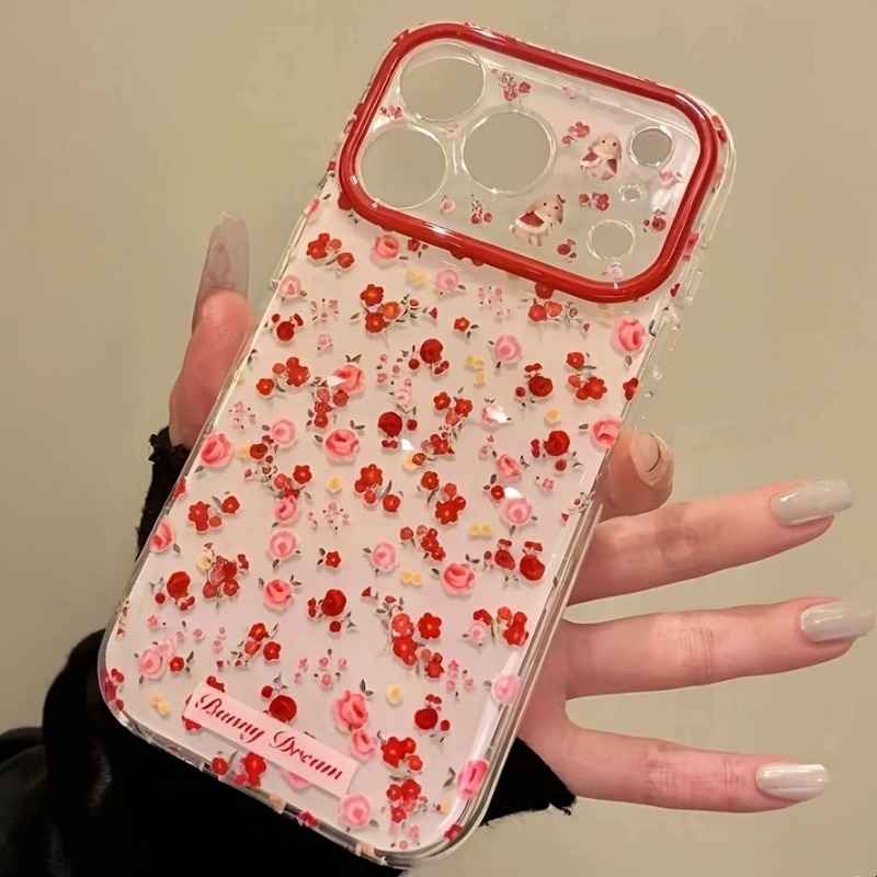 可愛らしい漫画風の赤い花柄のiPhoneケース（iPhone - Phone Cases Trending のレビューと価格