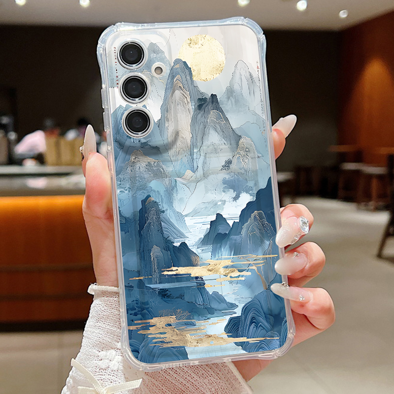 山岳風景柄スマホケース Samsung Galaxy S25 - Phone Cases With Card Holder のレビューと価格