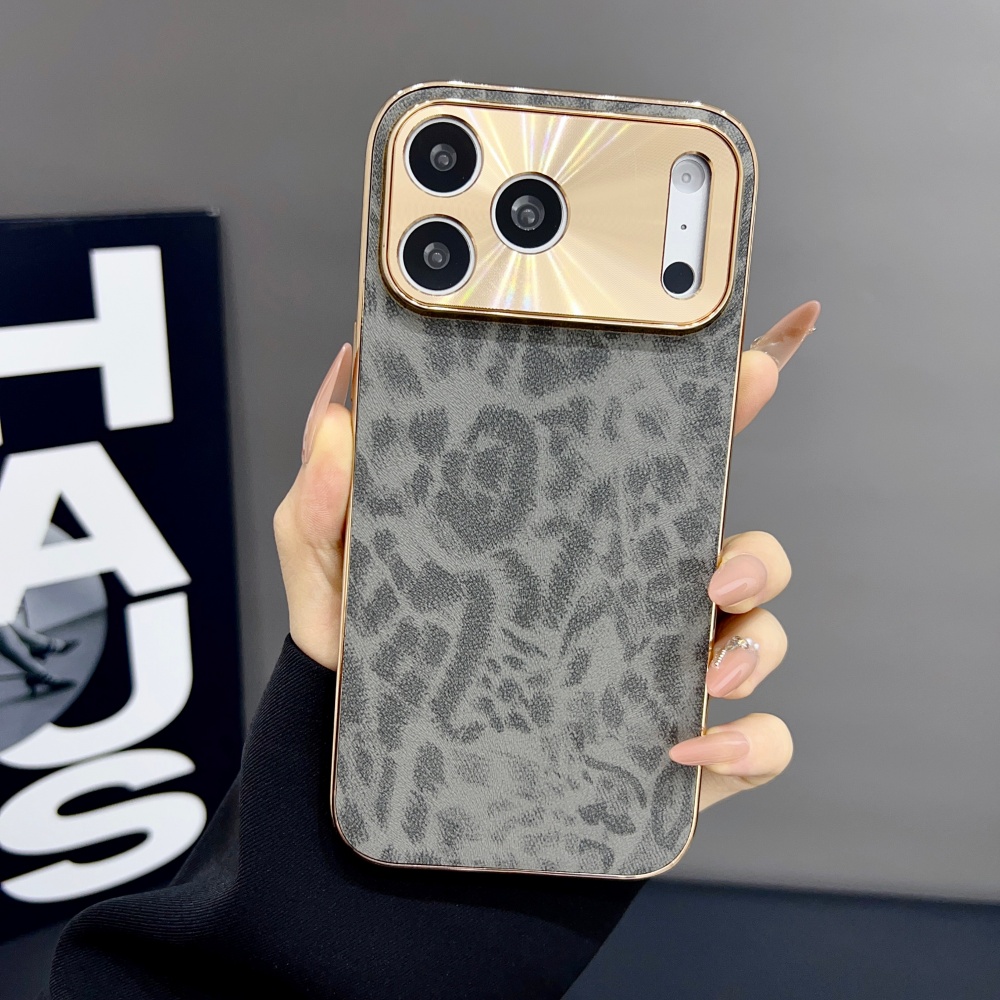 高級マットPUレオパード柄スマホケース iPhone 17  - Luxury Plating Case のレビューと価格