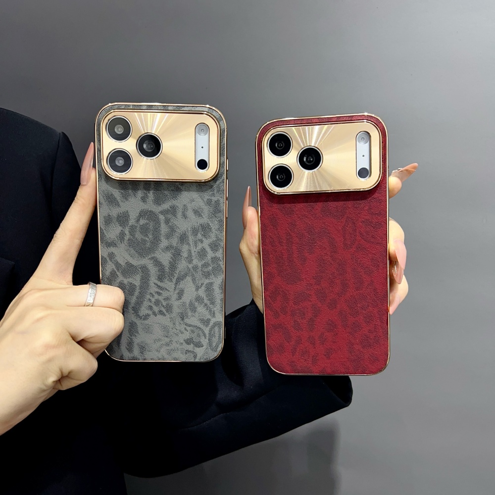 高級マットPUレオパード柄スマホケース iPhone 17  - Luxury Plating Case のレビューと価格